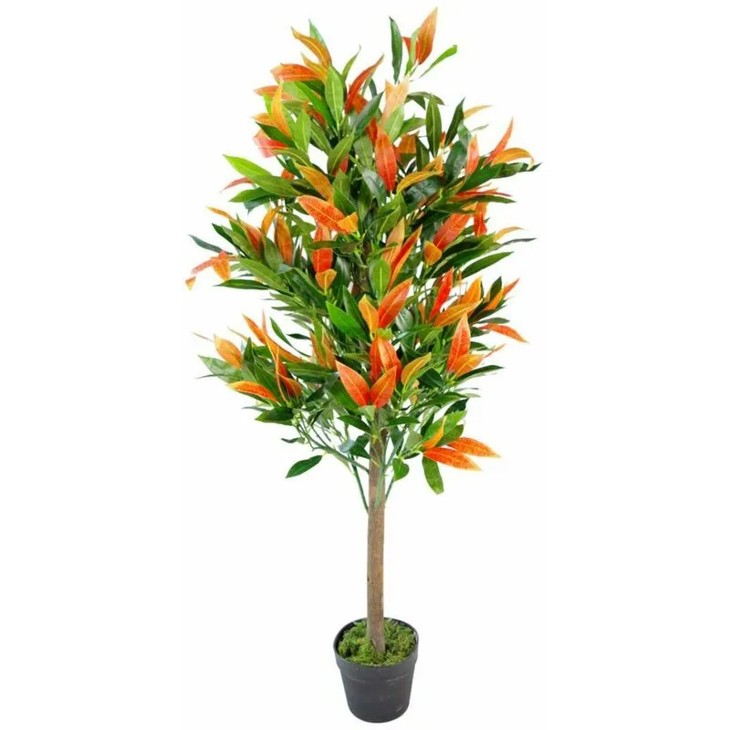 Leaf Artificial 130cm Realistic Red Robin Artificial Ficus Tree Photinia Red Green Red