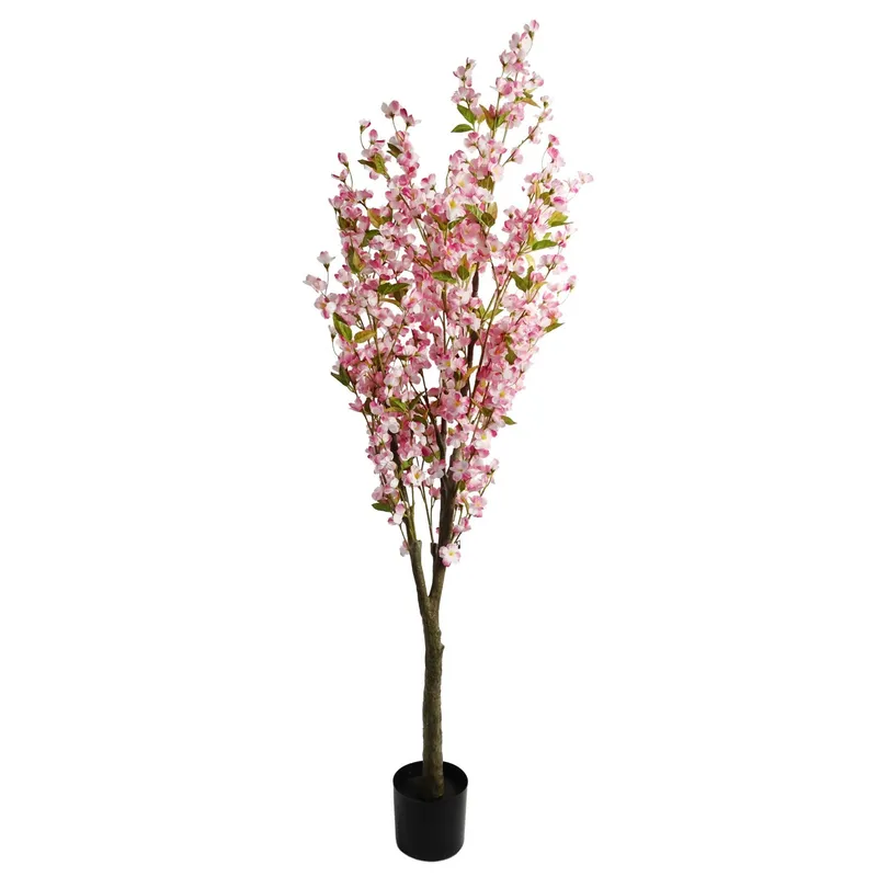 Leaf 180cm Artificial Pink Cherry Tree Pink