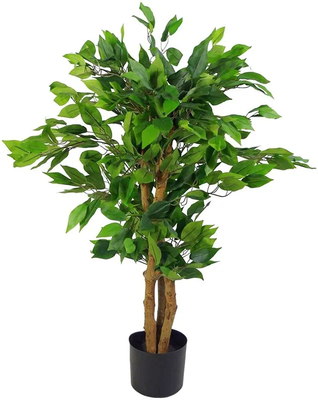 Leaf 90cm Realistic Artificial Ficus Tree / Plant in Green Green