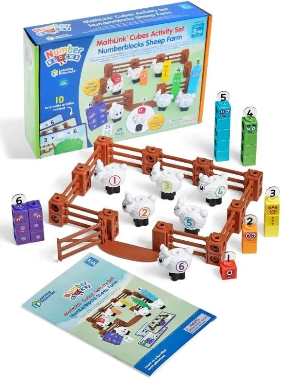MathLink® Cubes Activity Set Numberblocks® Sheep Farm By Learning Resources - Ages 3+ - Educational Toys Learning Resources