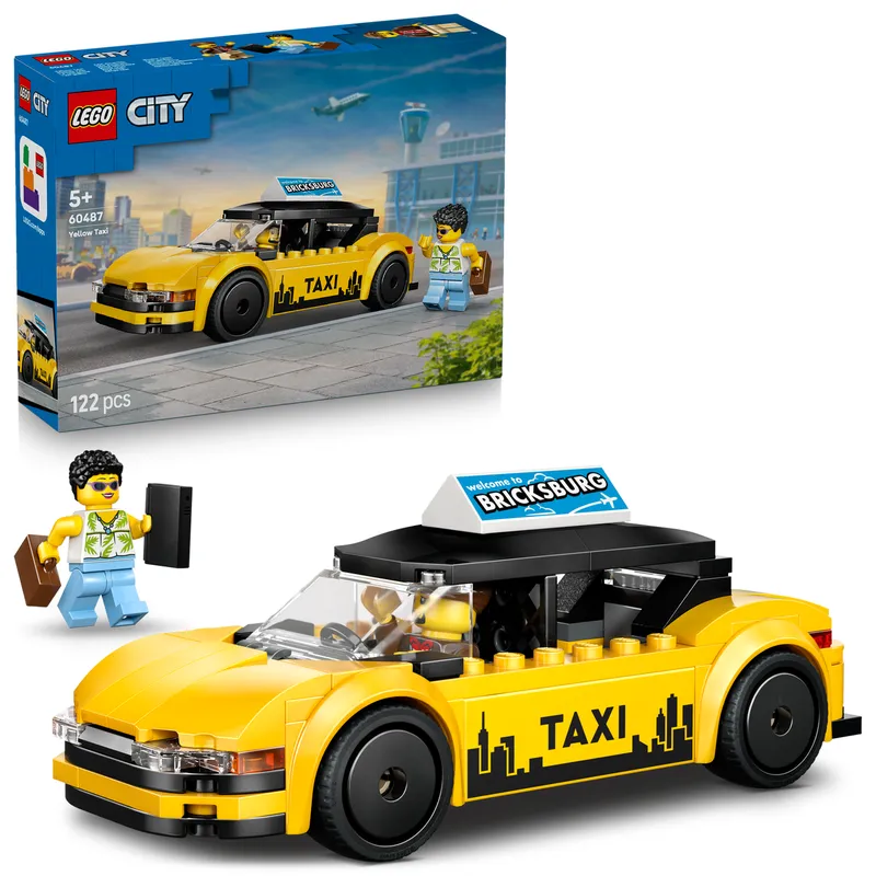 Lego City Yellow Taxi - Model Car with Minifigures 60487