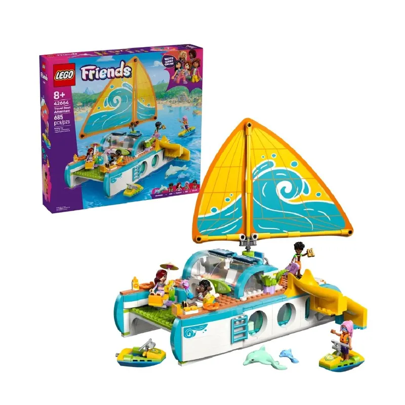 Lego Friends 42664 Travel Boat Adventure 685 Piece Set Multicolor
