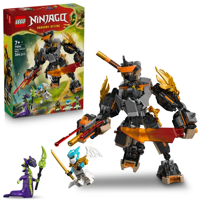 Lego Ninjago Cole's Mission Mech & Dragon Zane 71854
