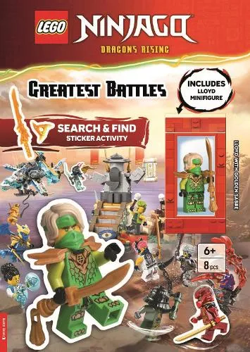 Lego® Ninjago®: Greatest Battles Search & Find Sticker Activity Book (with Lloyd minifigure and Golden Sabre)