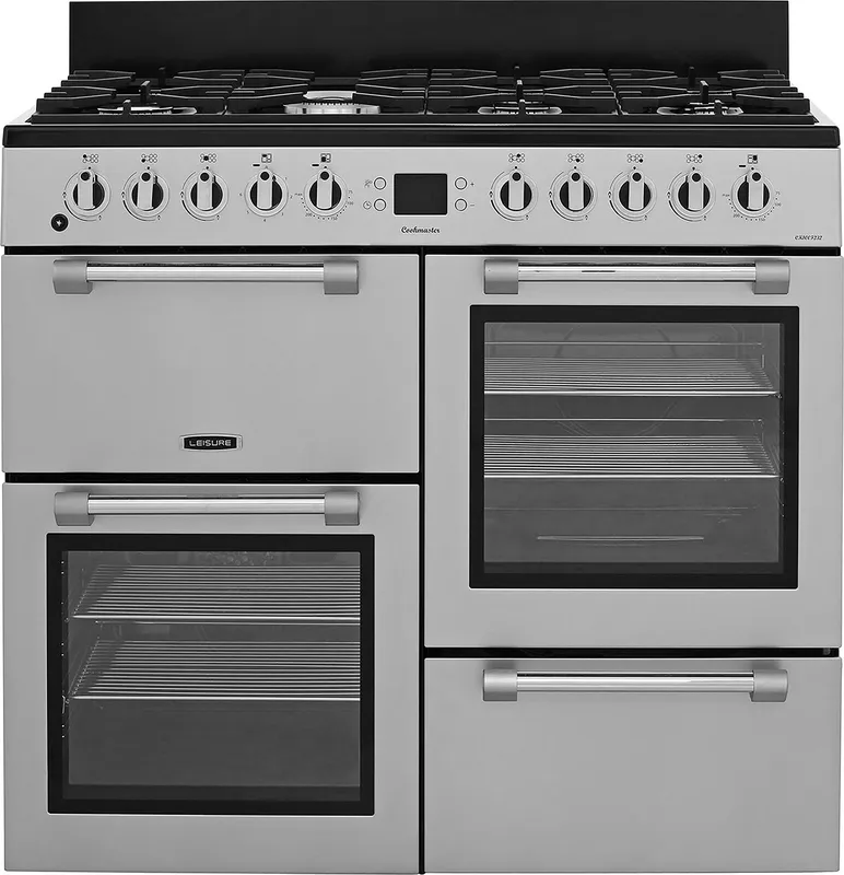 Leisure CK100F232S 100cm Wide Cookmaster Dual Fuel Range Cooker in Sil