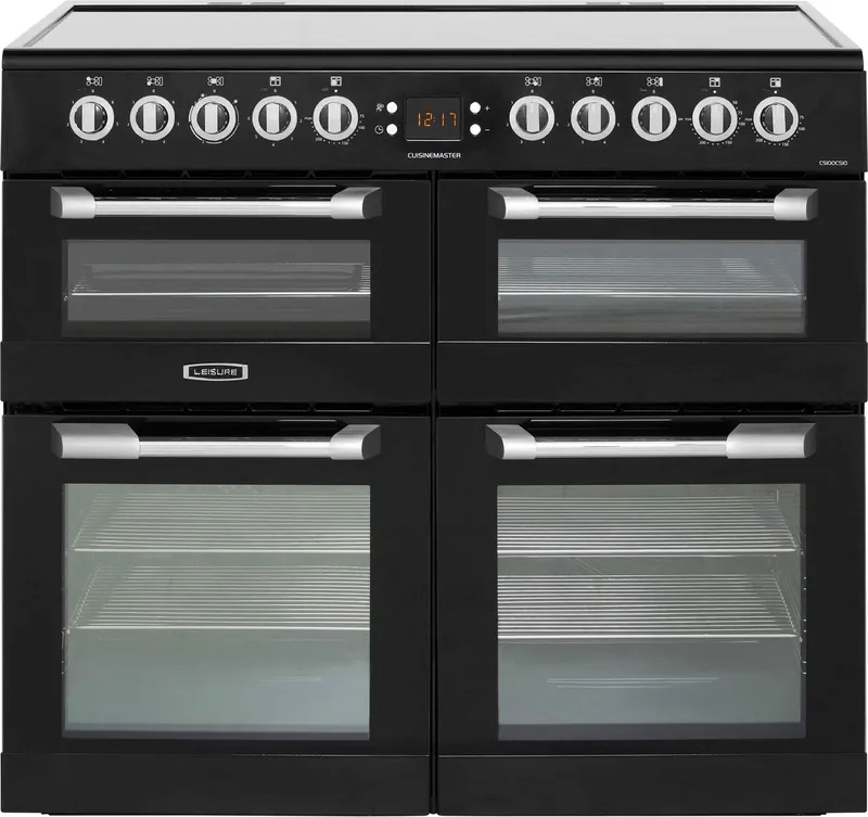 Leisure Cuisinemaster CS100C510K 100cm wide Electric Range Cooker with Ceramic Hob - Black - A/A/A Rated, Black