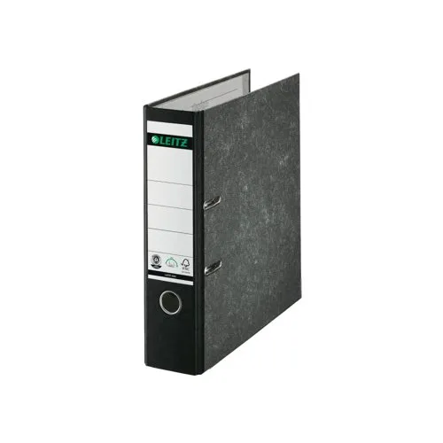 Leitz 180 Lever Arch File Board 80mm Foolscap Black (Pack of 10)