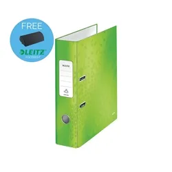 Leitz 180 Wow Lever Arch File A4 80mm Green (10 Pack) 10050054