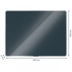Leitz Cosy Magnetic Glass Whiteboard 80 x 60 cm Velvet Grey