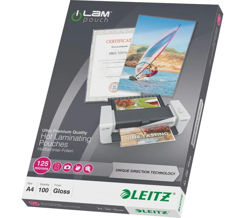 Leitz iLAM Premium Laminating Pouches Udt A4 250 Micron (100 Pack)