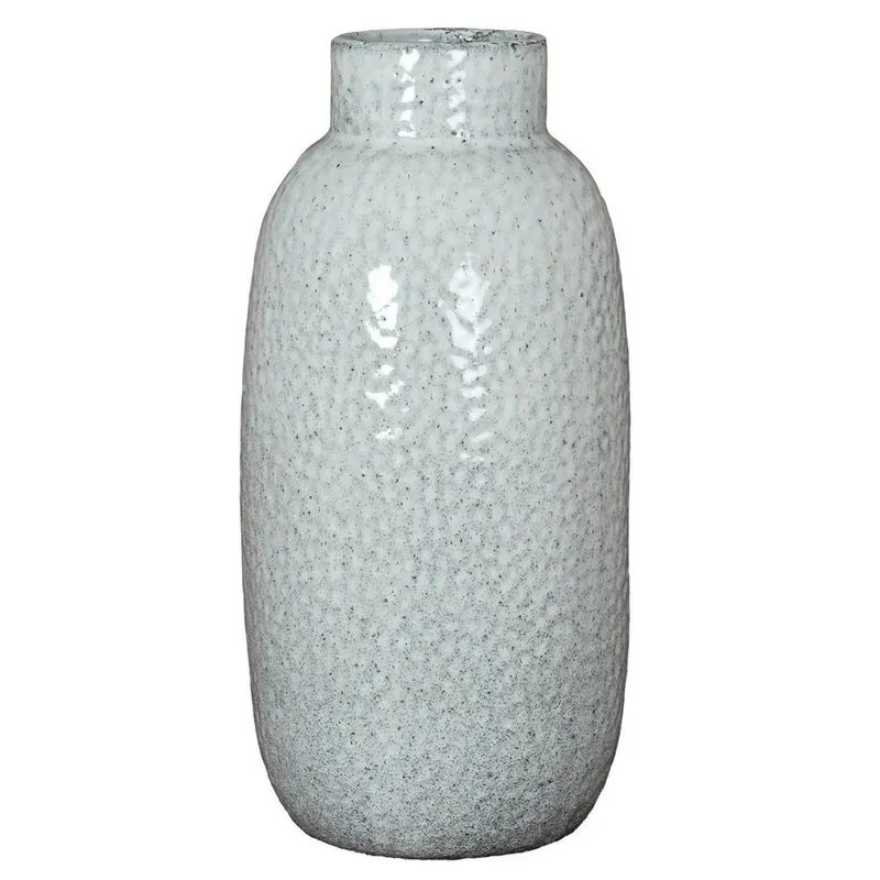 Cairn Dimple Large Vase - Ceramic - L18 x W18 x H37 cm - White