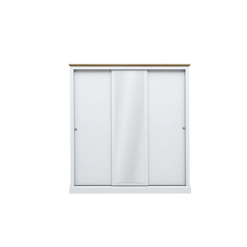 Lpd Furniture Devon 3 Door Sliding Wardrobe White
