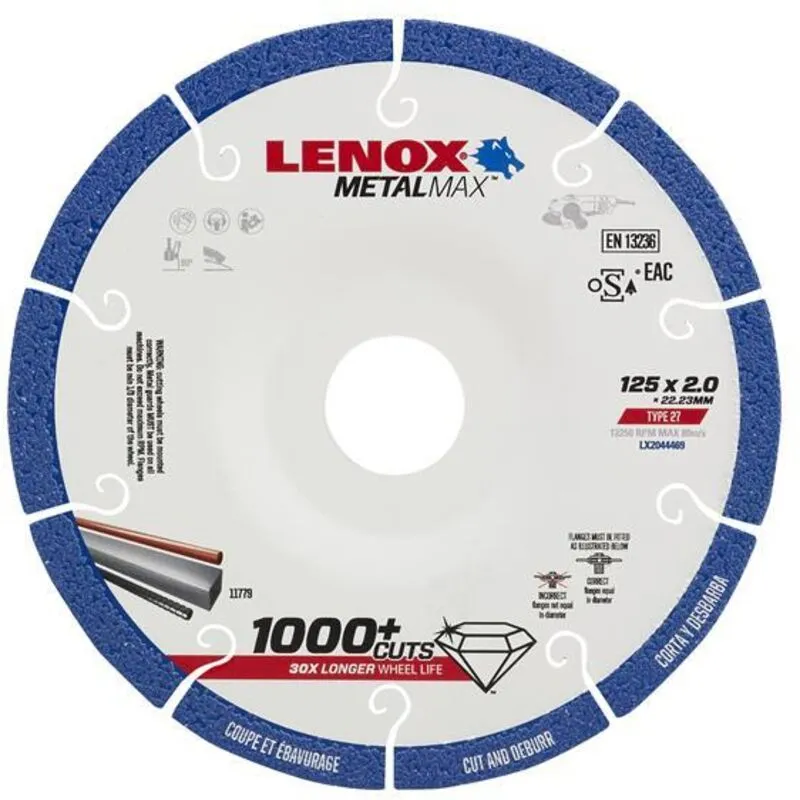 Lenox LX2044469 Metalmax™ Diamond Blade 125 x 2.0 x 22.23mm