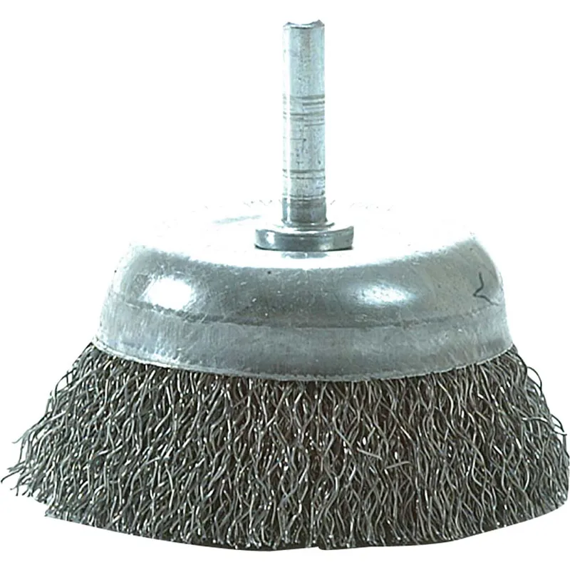 Lessmann 0.35 Steel Wire Diy Cup Brush 75mm 6mm Shank
