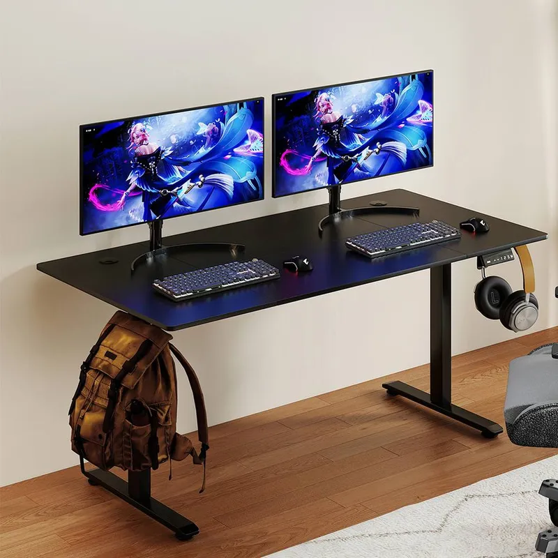 Levede 160 cmElectric Standing Desk Height Adjustable Memory Control in Black Black