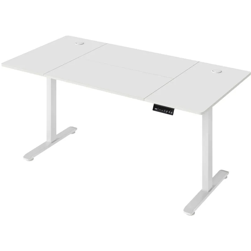 Levede Electric Standing Desk Adjustable Height Workstation Metal Frame White