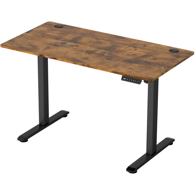 Levede Electric Standing Desk Height Adjustable with Memory Control Rustic Brown