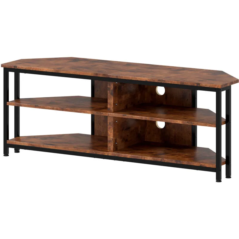 Levede 120CM Rgb LED Light Wooden TV Cabinet for Max 55 Inch TV Storage Unit in Brown Brown