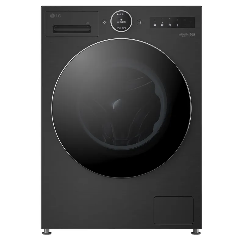 LG F4X9009TBC 9kg 1400 Spin Washing Machine in Matte Black A Rated Thi