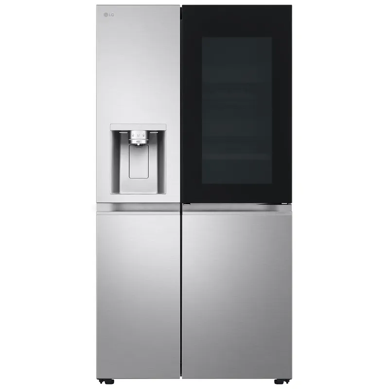 LG GSXE90BSAD InstaView American Fridge Freezer in Brushed Steel with