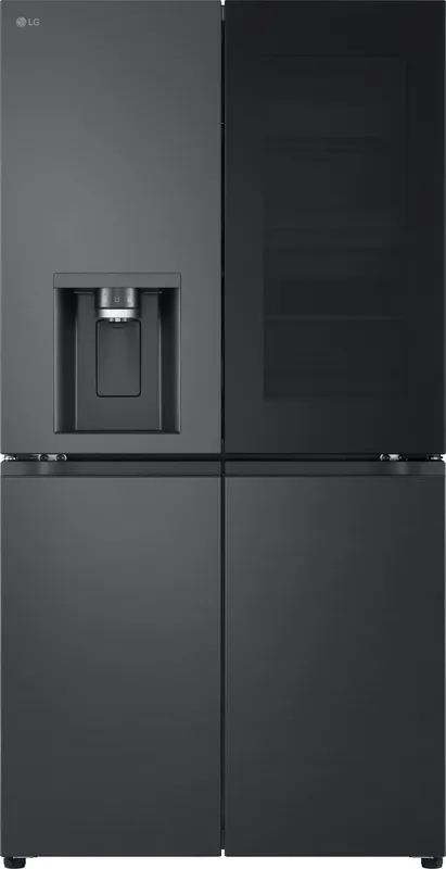 LG InstaView™ GMG96CRAFT Total No Frost American Fridge Freezer - Essence Black Steel - E Rated, Essence Black Steel