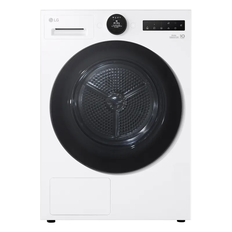 LG RHX7009TWB 9kg TurboDry AIDry Heat Pump Condenser Tumble Dryer - White