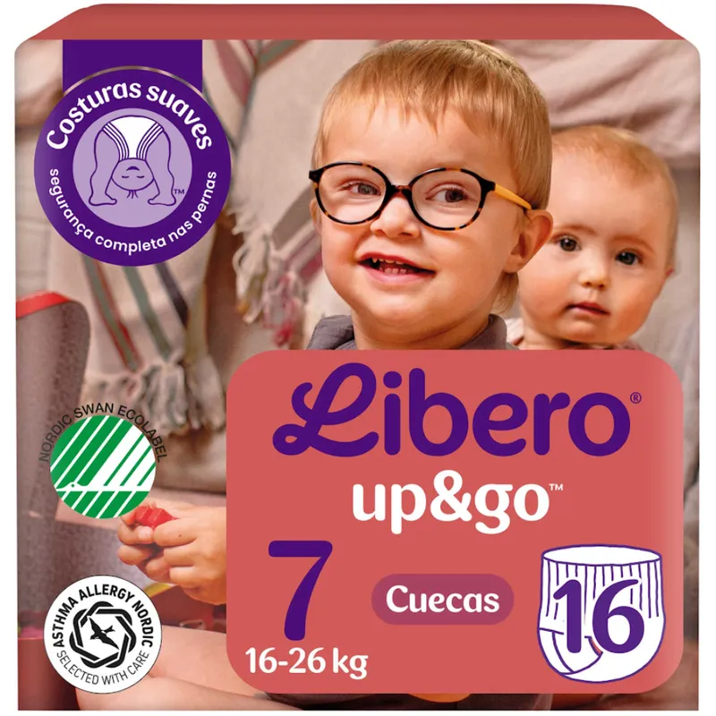 Libero Up & Go Diapers 16 un. Size 7 (16-26 kg)