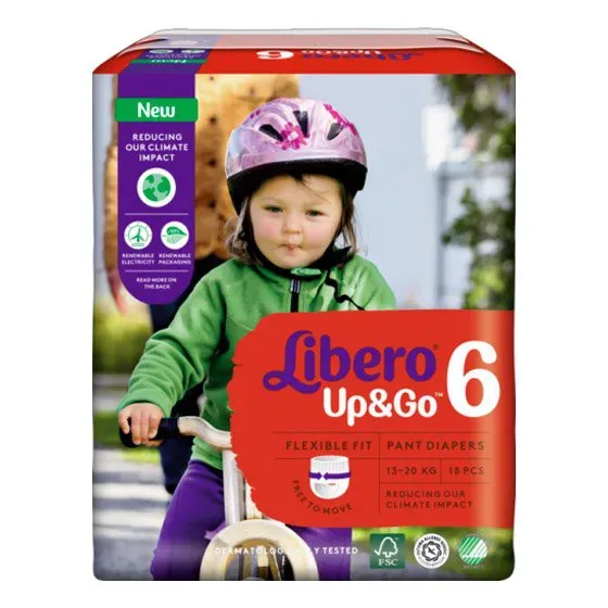 Libero Up & Go Diapers 18 un. Size 6 (13-20 kg)