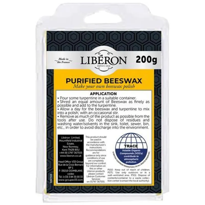 126818 Purified Beeswax 200g LIBBPUR200GN - Liberon