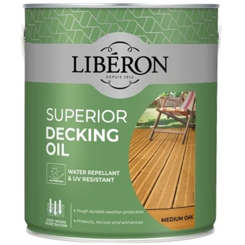 Liberon 126104 Superior Decking Oil Medium Oak 2.5 litre