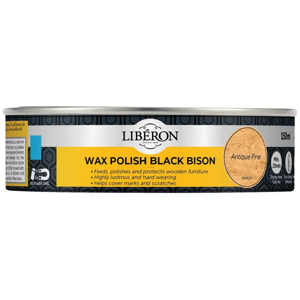 Liberon 126867 Black Bison Wax Paste Clear 150ml LIBBPWCL150N