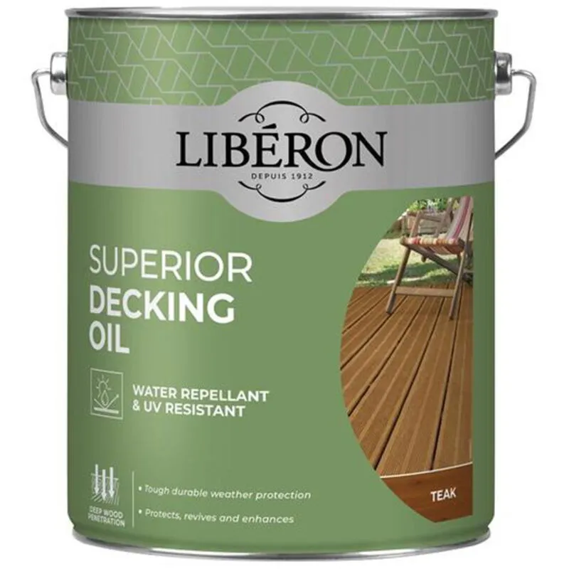 Liberon 126108 Superior Decking Oil Teak 5 litre