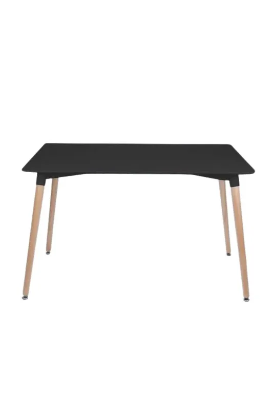 Life Interiors 'Halo' 4 or 6 Seating Dining Table Single in Black Black