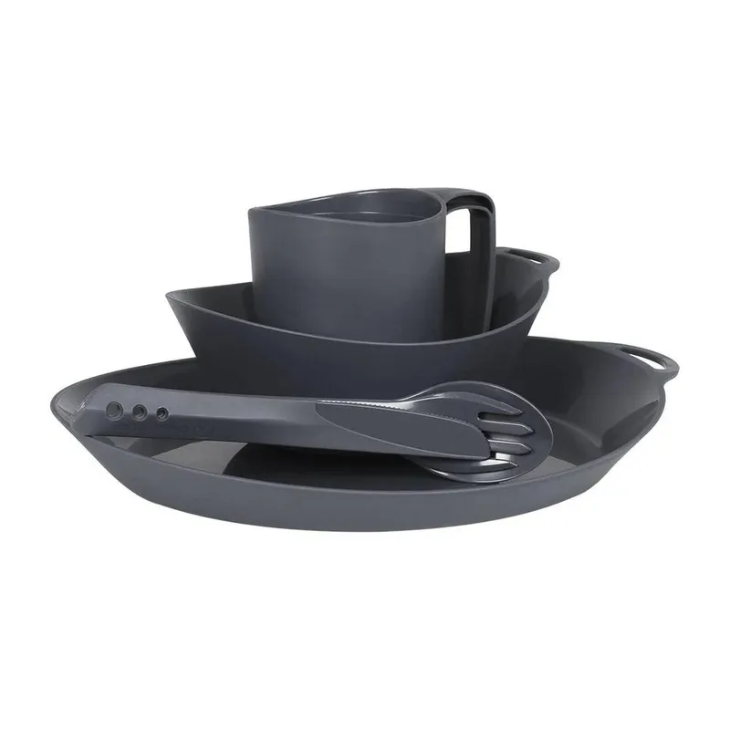 Lifeventure Ellipse Plastic Camping 4 Piece Set in Black Black
