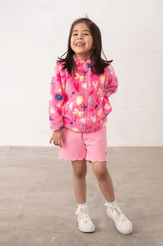 Lighthouse Clothing Girl's Claire Kids Fleece in Pink Size: 3-4 Years Pink 3-4 Years