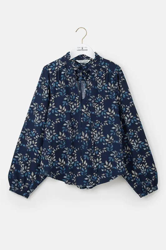 Lighthouse Clothing Women's Grace Blouse in Blue Size: 16 - Blue