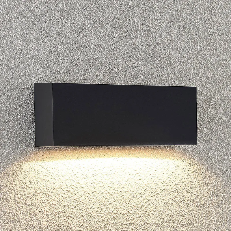 LED Outdoor Wall Light Jarte Lindby, Black, Plastic, Modern, Outdoor Wall Light