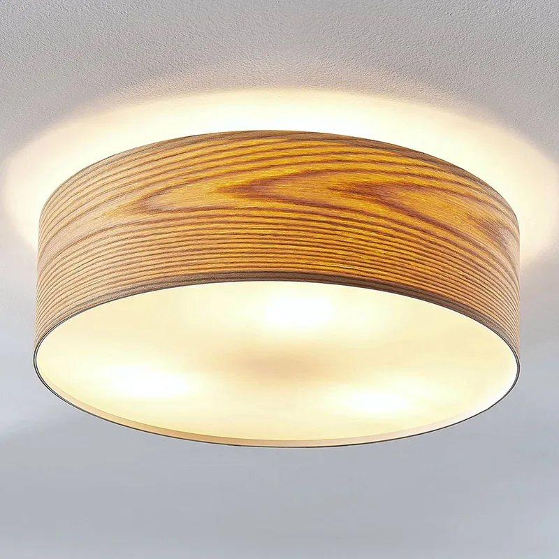Wooden Ceiling Light Dominic Lindby, dimmable, Light wood, Living / Dining Room, Wood, Scandinavian, Ceiling Light