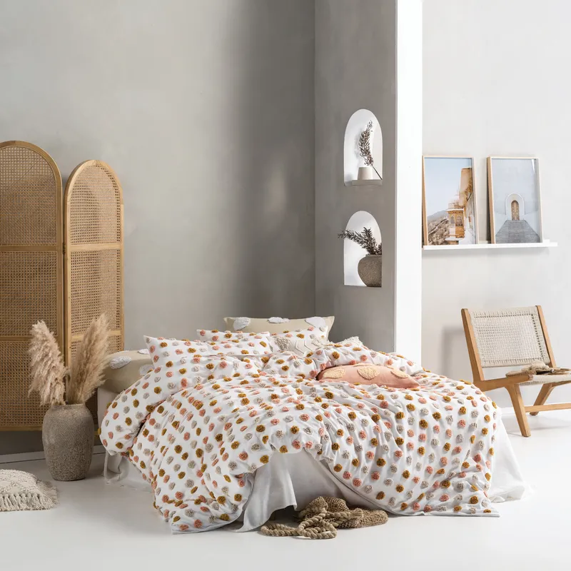 Linen House Haze Duvet Set Pink/sand - Size Double