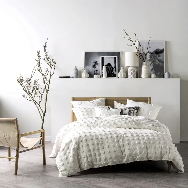 Linen House Haze Duvet Set White - Size Super King