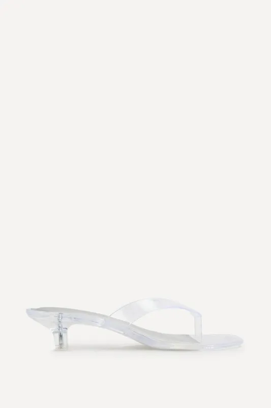 Linzi Women's Cher Perspex Jelly Heeled Sandals in Clear Size: 5-Standard Fit Clear 5-Standard Fit