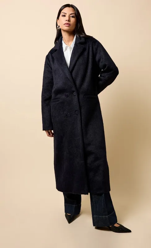 Little Mistress Women's Navy Coat Size: Large Navy L