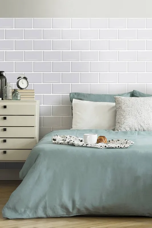 Living and Home 10 Pcs Peel and Stick Wall Tile Stickers in Grey Grey