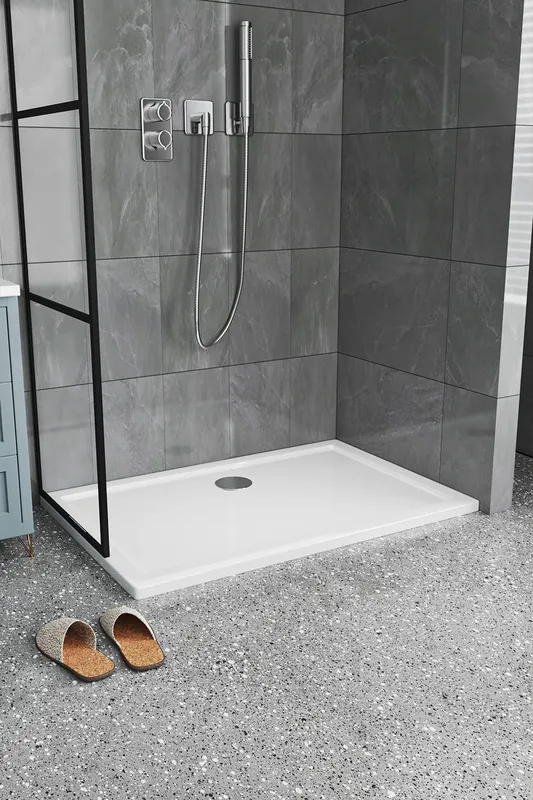 Living and Home 1200x800mm Rectangular Shower Tray White - White - Size: One Size