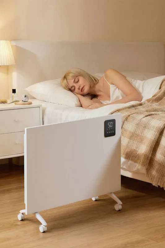 Living and Home 1500W Convection Heater with Remote Control in White - White