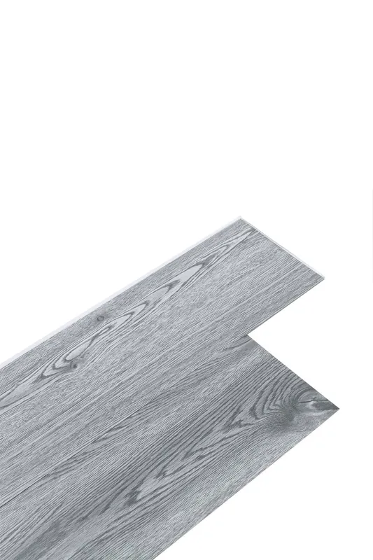 Living and Home 21Pcs Grey Wood Grain Pvc Self-Adhesive Flooring Grey