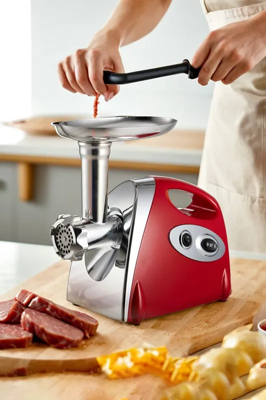 Living and Home 2800W Electric Meat Grinder Mincer Mixer Kitchen Tool Food Processor in Red Red