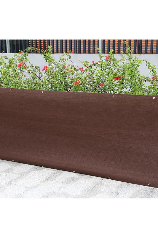 Living and Home 2X25M Brown Fabric Privacy Screen Brown