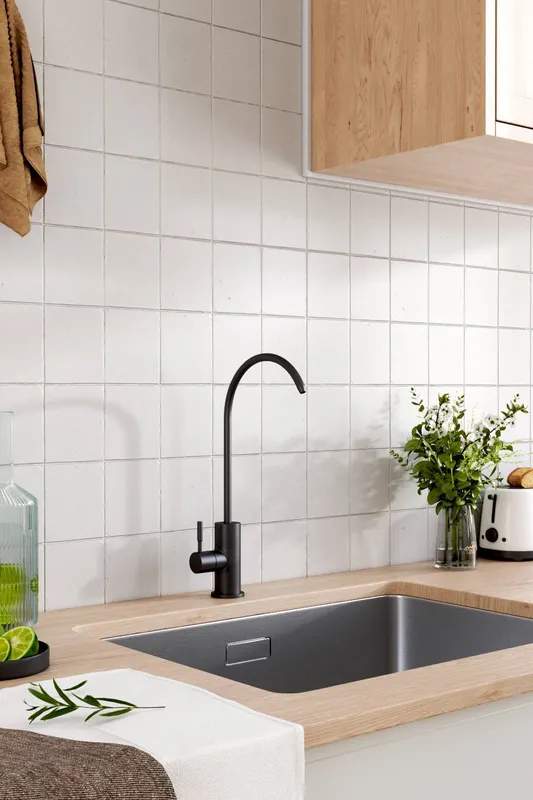 Living and Home 304 Stainless Steel Kitchen Water Filter Faucet in Black - Black