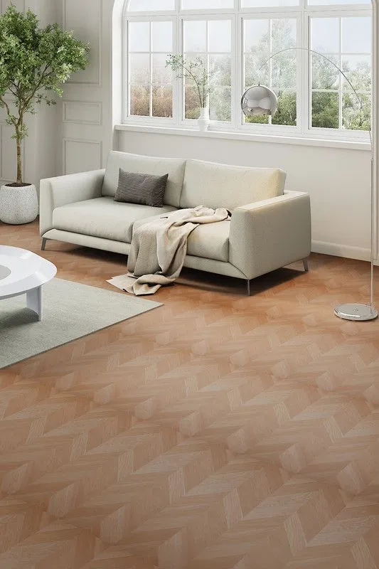 Living and Home 36Pcs Self-Adhesive Pvc Chevron Flooring Planks in Light Oak Light Oak